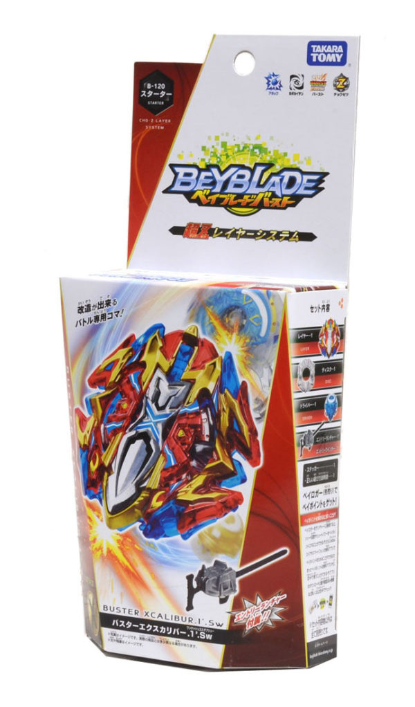 Beyblade burst B-120 buster excalibur 1' sword boite packaging takara tomy